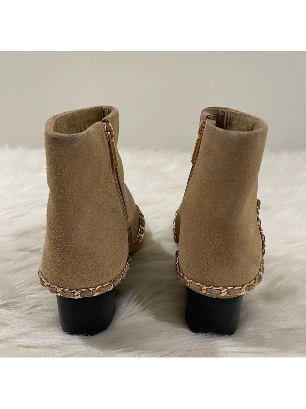 Women’s Karl Lagerfeld Cassie Tan Suede Leather Boots 6 US! - Picture 5 of 10